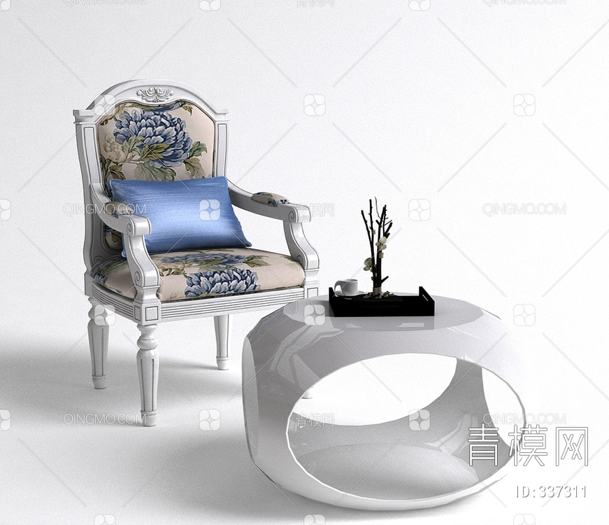 单人座椅3D模型下载【ID:337311】