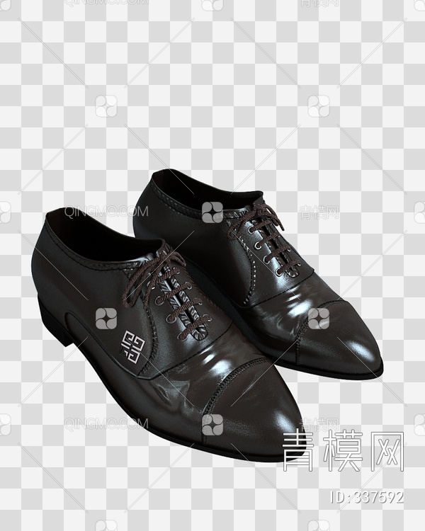 男士皮鞋3D模型下载【ID:337592】