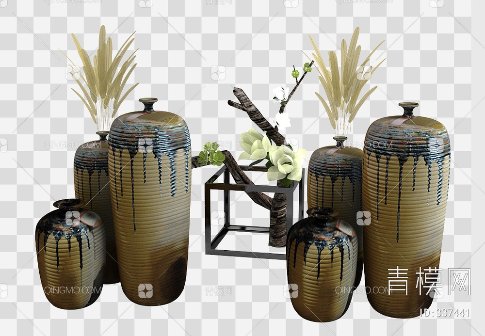 瓷器花瓶3D模型下载【ID:337441】