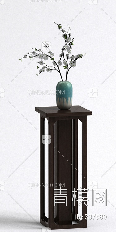 高凳花瓶组合3D模型下载【ID:337580】