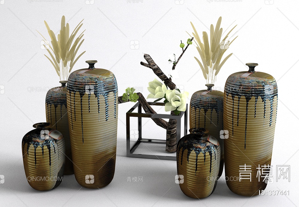 瓷器花瓶3D模型下载【ID:337441】