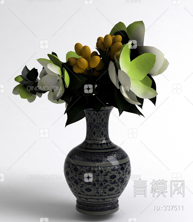瓷器花瓶3D模型下载【ID:337511】
