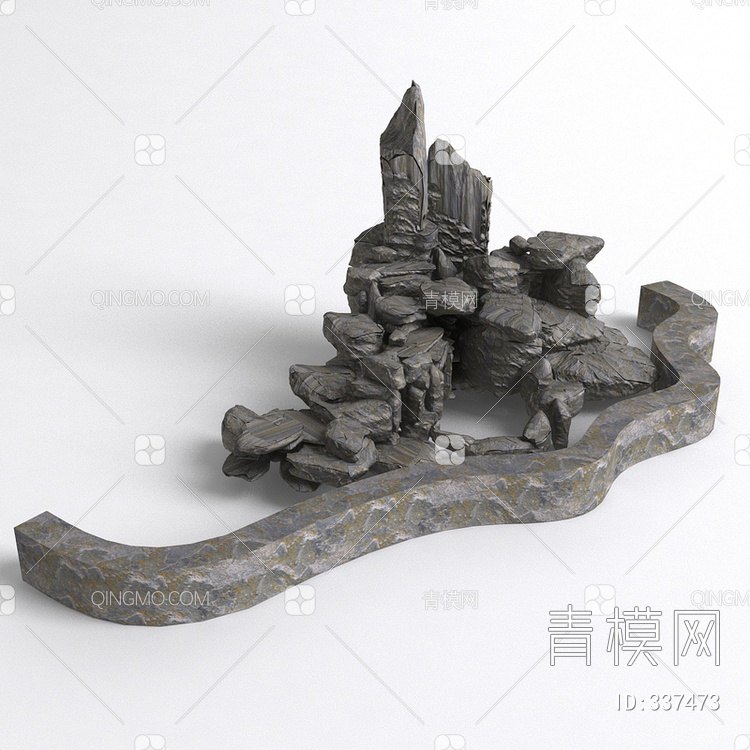 假山石头3D模型下载【ID:337473】