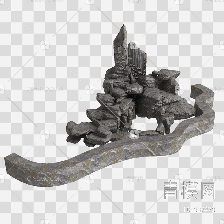 假山石头3D模型下载【ID:337473】