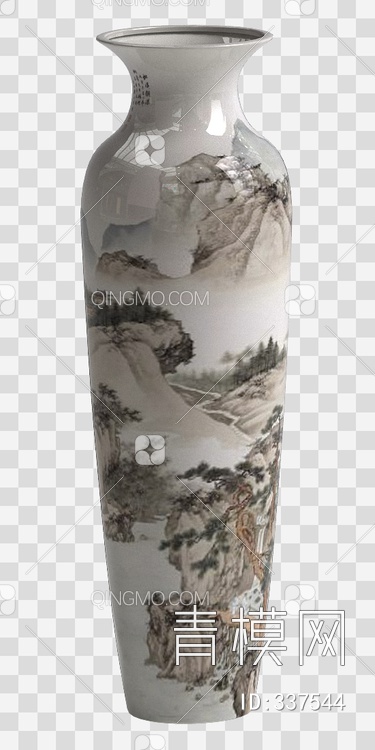 山水瓷器3D模型下载【ID:337544】