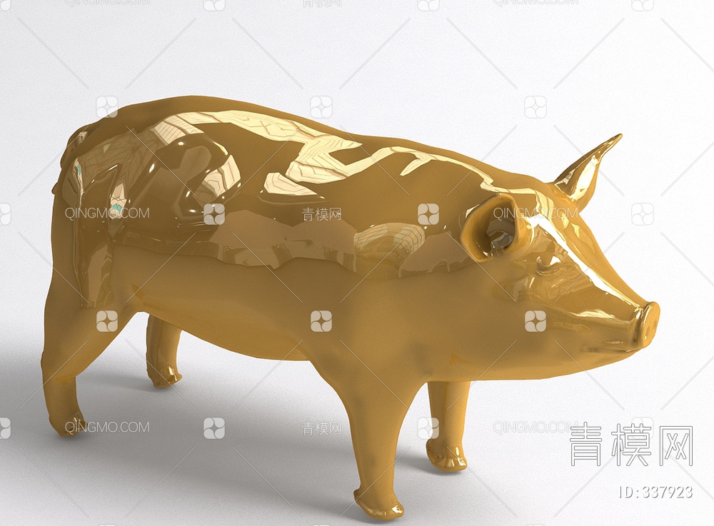 金猪3D模型下载【ID:337923】