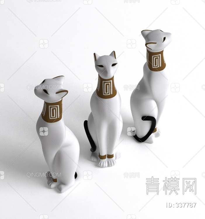 小猫摆件3D模型下载【ID:337787】