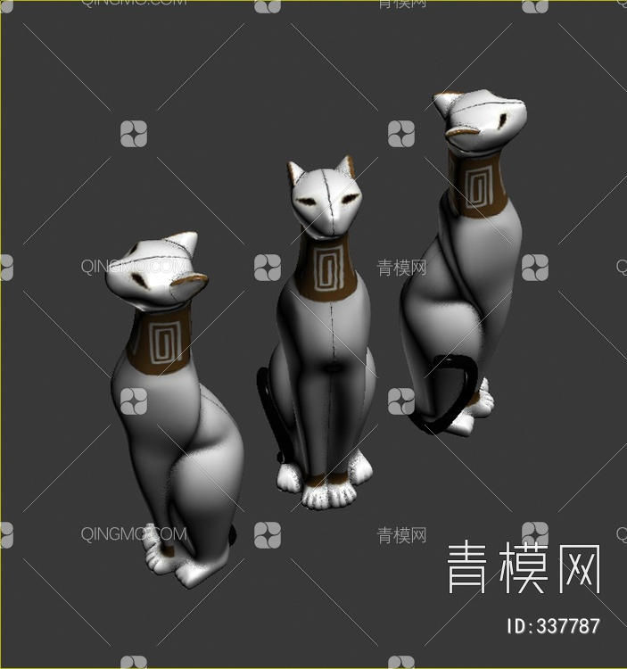 小猫摆件3D模型下载【ID:337787】