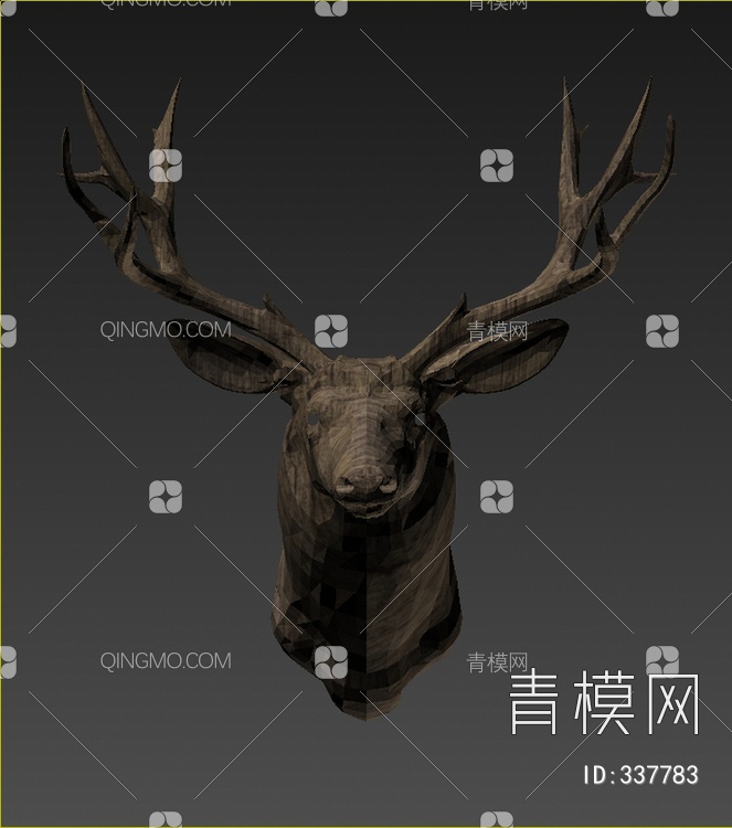 鹿头挂件3D模型下载【ID:337783】
