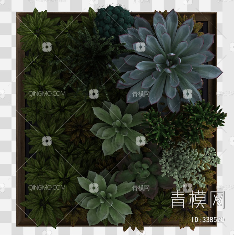 植物装饰品3D模型下载【ID:338570】