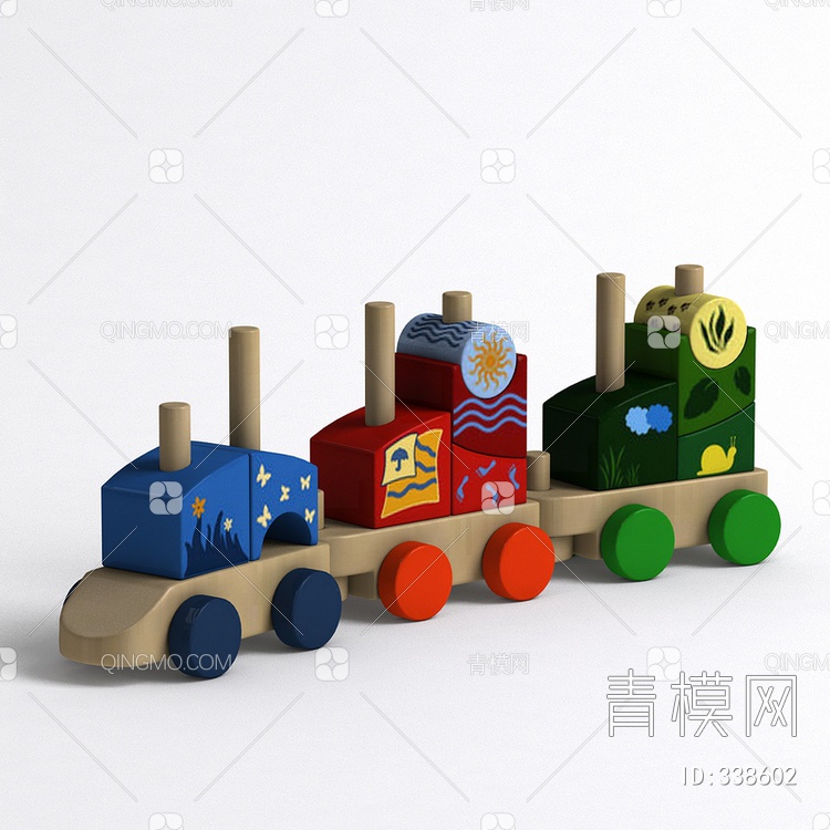 积木玩具3D模型下载【ID:338602】