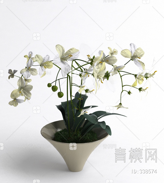 鲜花盆景3D模型下载【ID:338574】