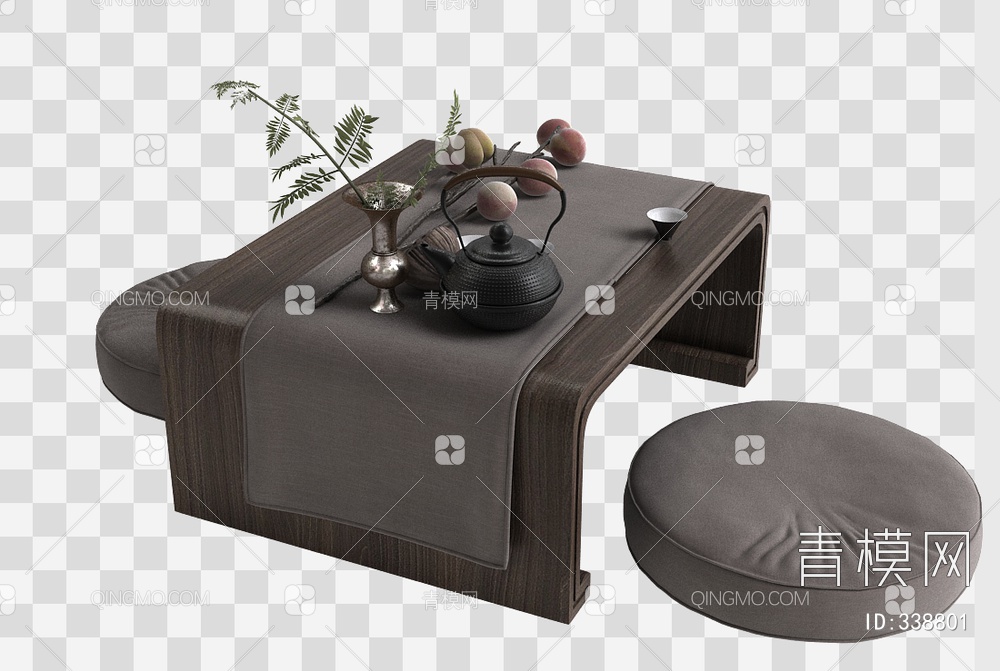 茶桌椅3D模型下载【ID:338801】