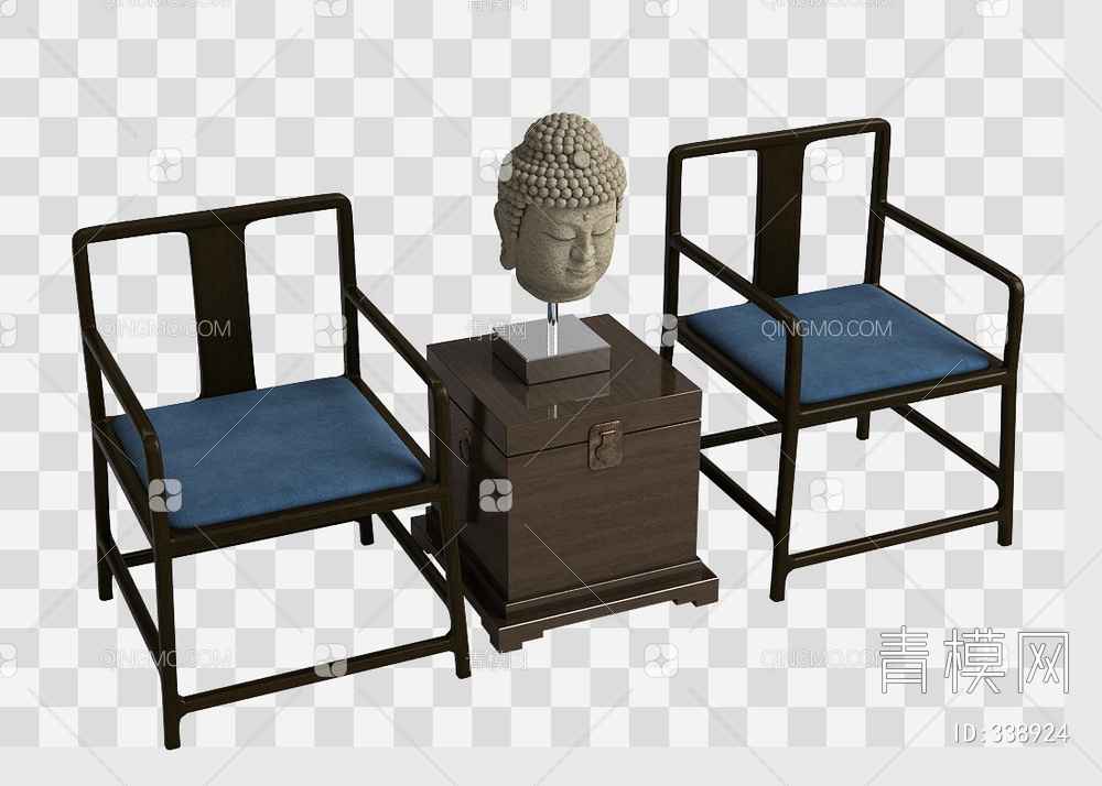 单椅组合3D模型下载【ID:338924】