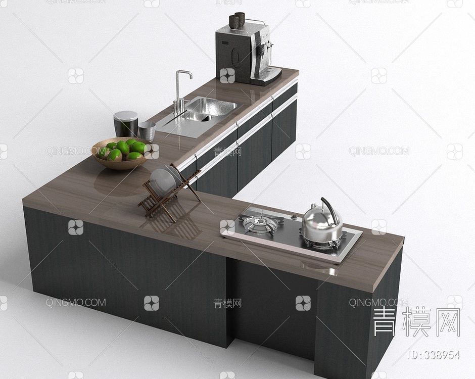厨房灶台3D模型下载【ID:338954】