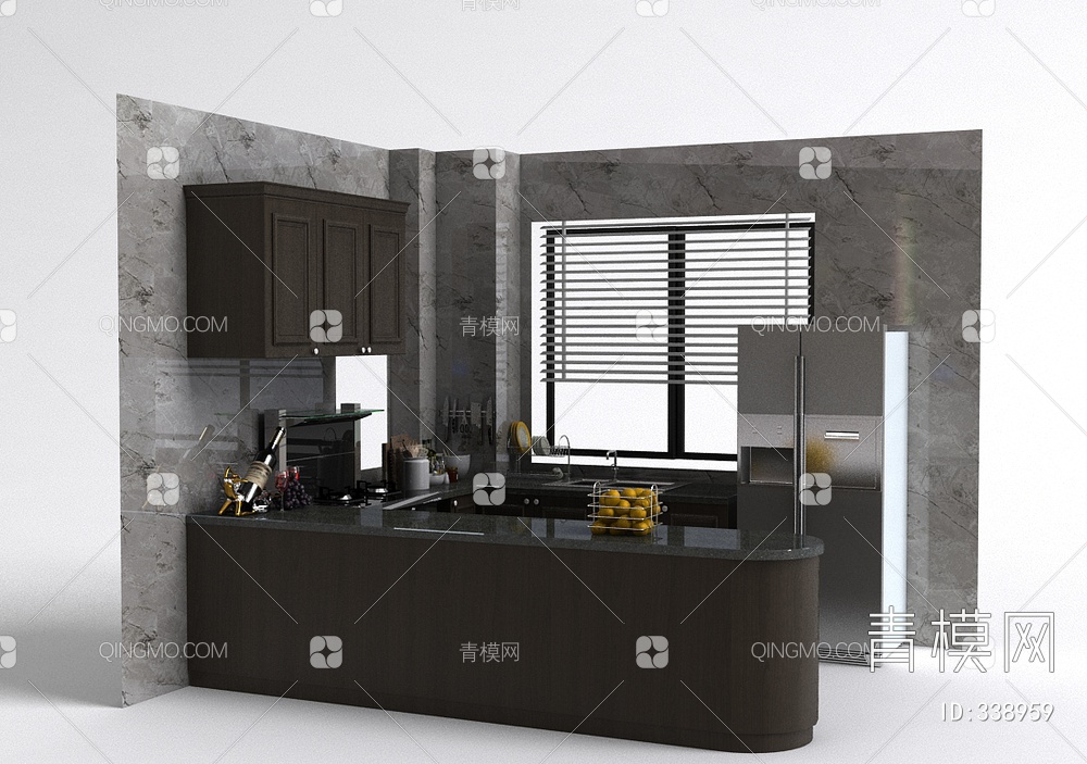 厨房家具3D模型下载【ID:338959】
