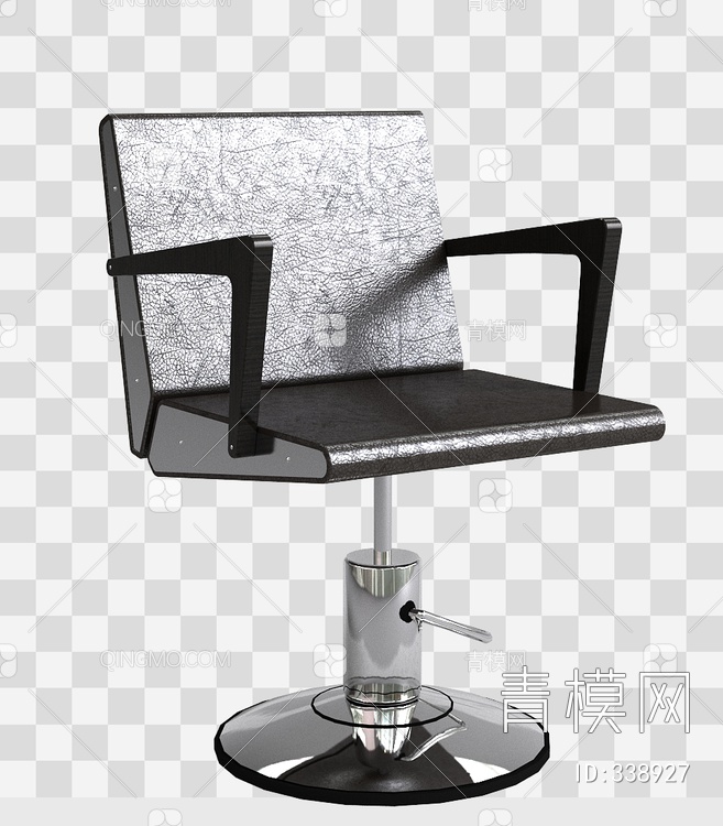 理发单椅3D模型下载【ID:338927】