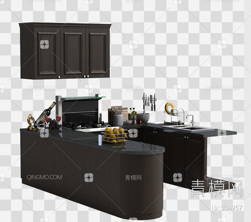 厨房橱柜3D模型下载【ID:338957】