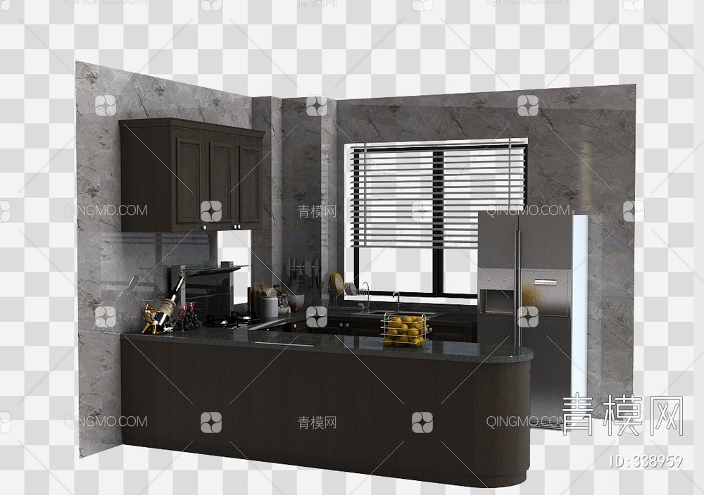 厨房家具3D模型下载【ID:338959】