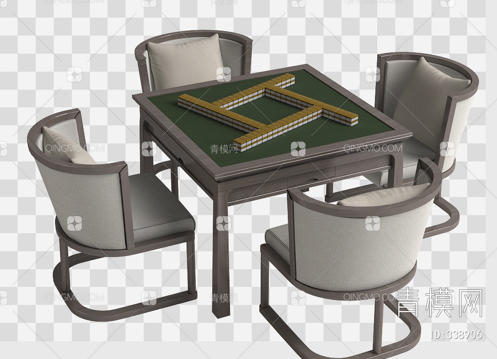 麻将桌3D模型下载【ID:338906】