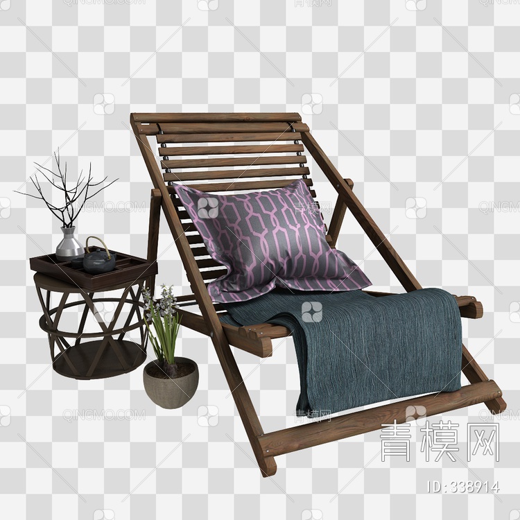 躺椅3D模型下载【ID:338914】