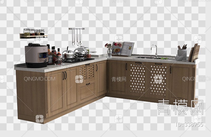 厨房家具3D模型下载【ID:338955】