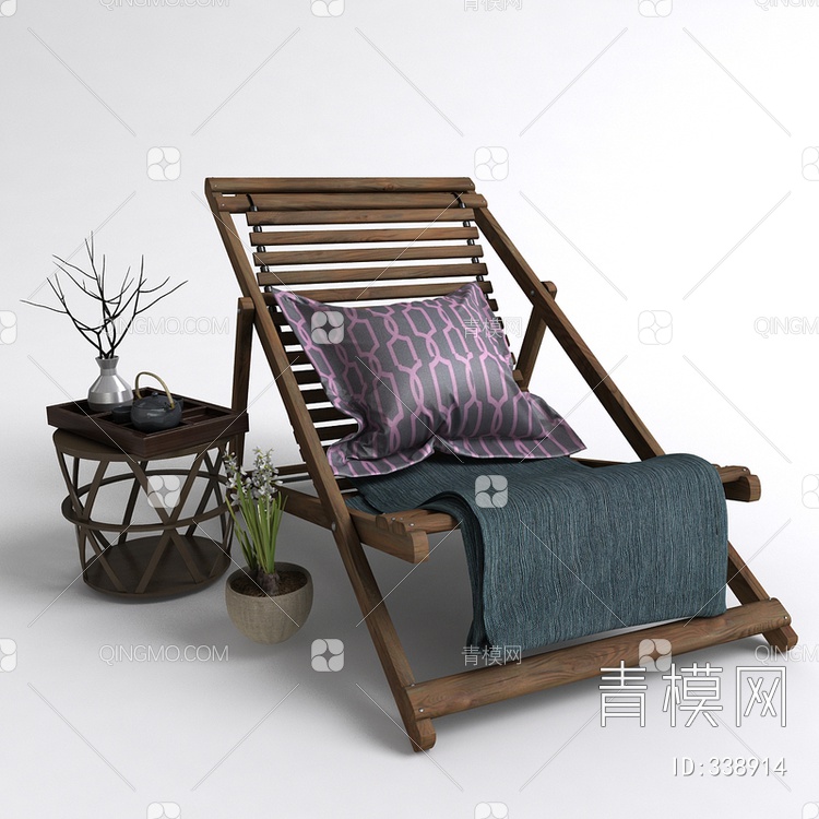 躺椅3D模型下载【ID:338914】