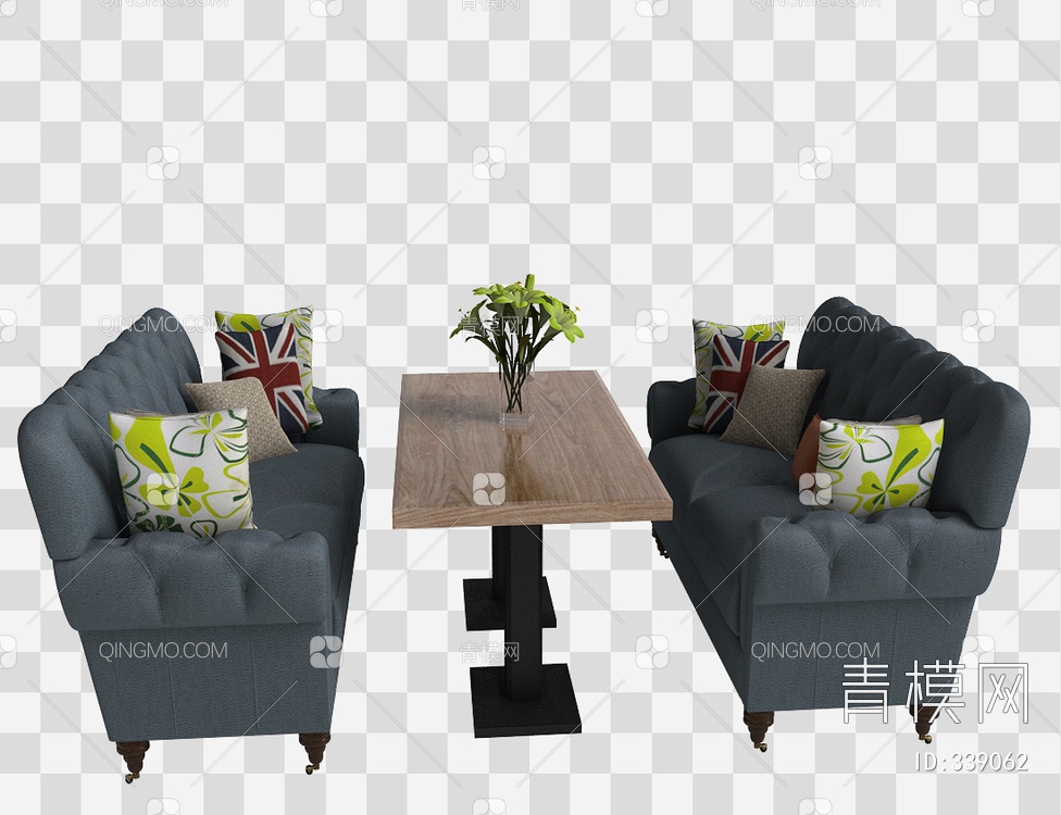 咖啡休闲桌椅3D模型下载【ID:339062】