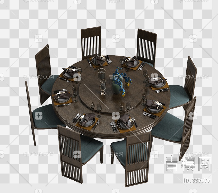 餐桌椅3D模型下载【ID:339079】
