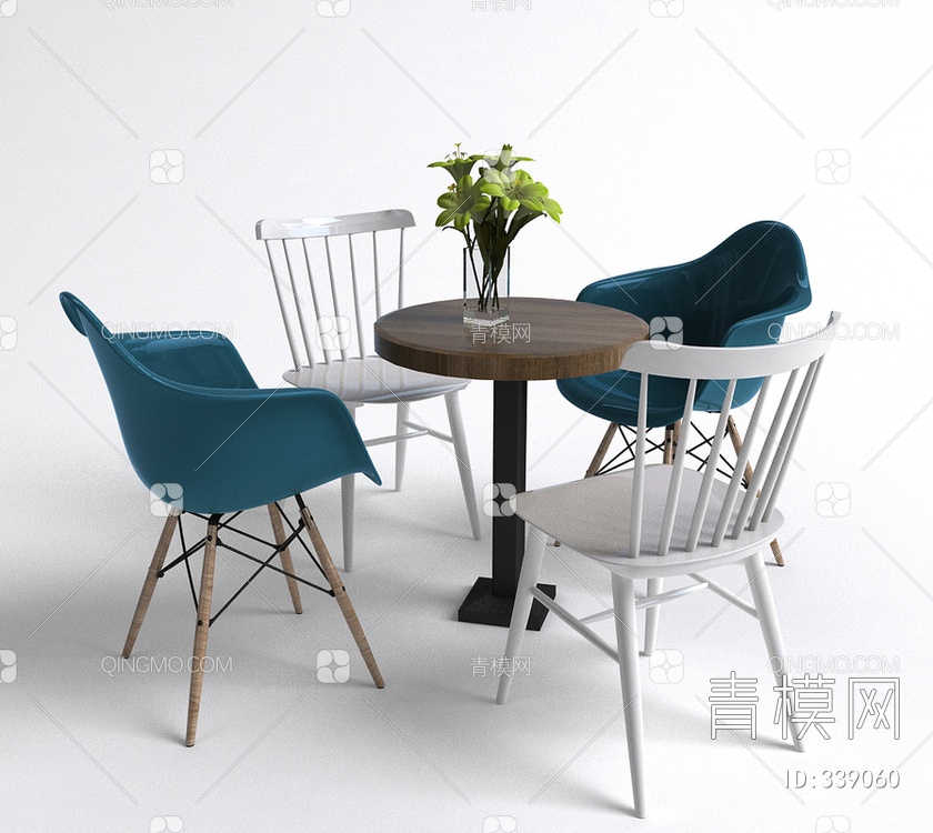 休闲桌椅3D模型下载【ID:339060】