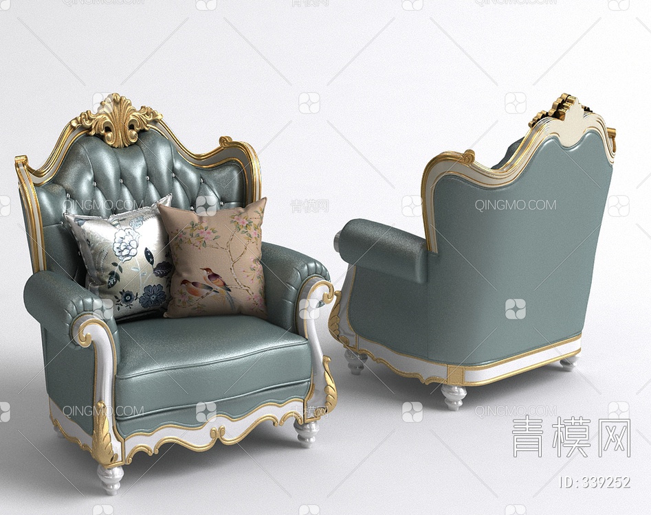 单人沙发3D模型下载【ID:339252】