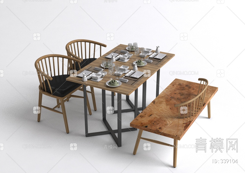 餐桌椅3D模型下载【ID:339104】