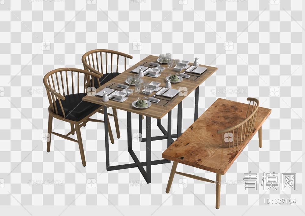 餐桌椅3D模型下载【ID:339104】