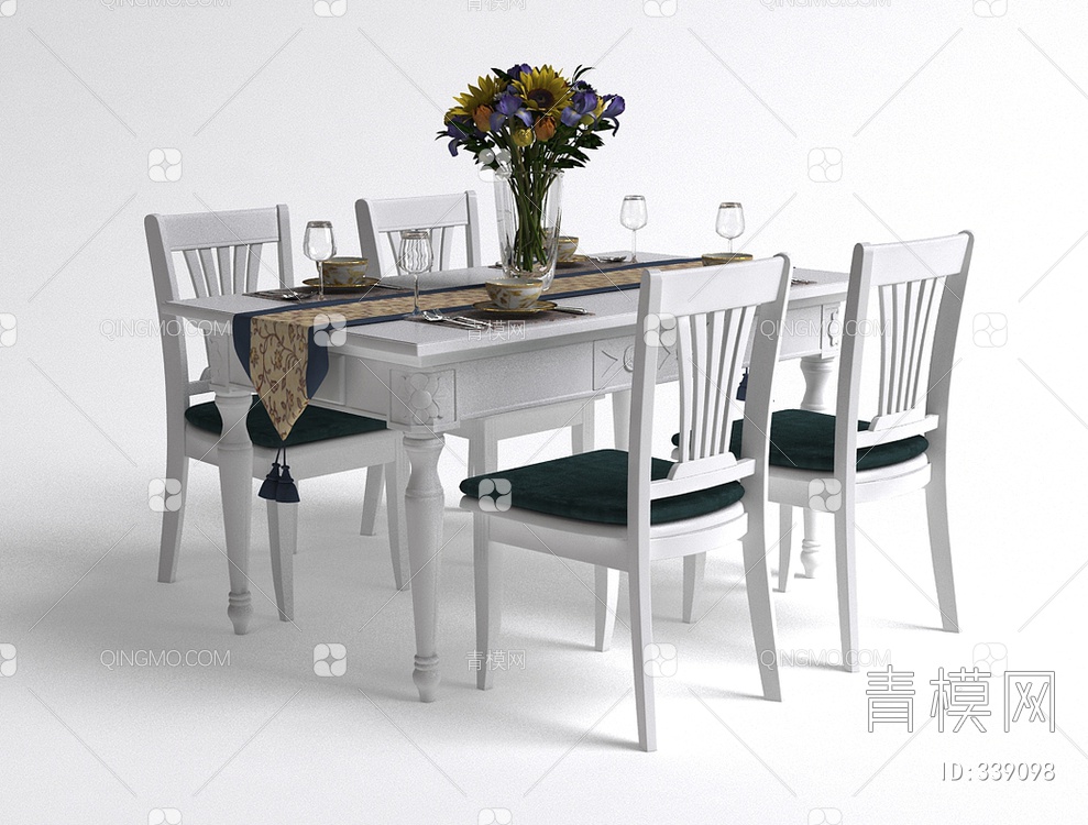 餐桌椅3D模型下载【ID:339098】