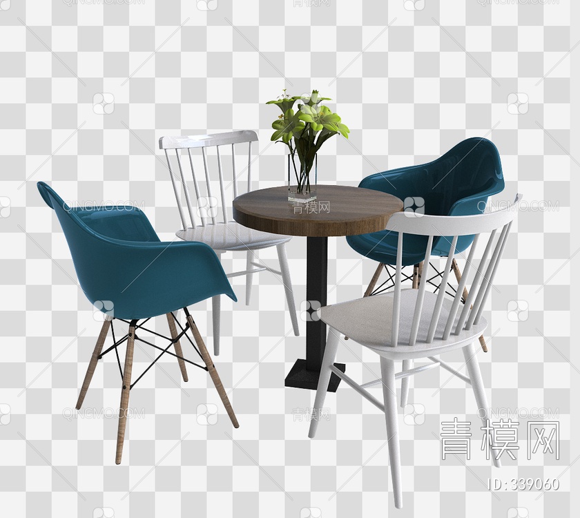 休闲桌椅3D模型下载【ID:339060】