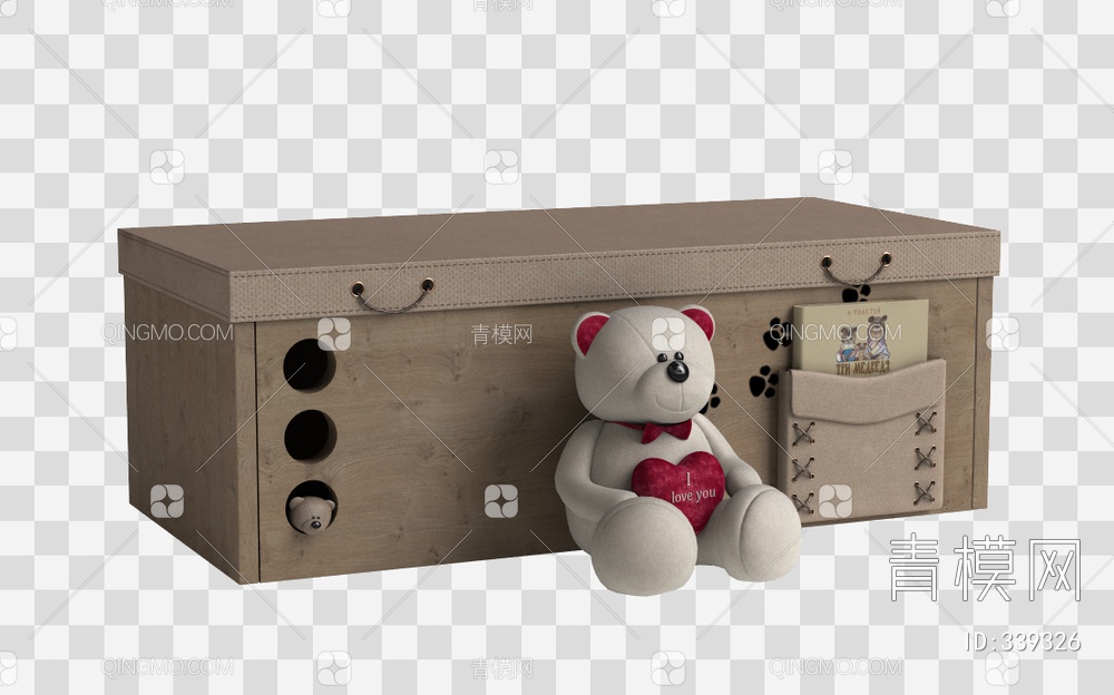 箱子小熊3D模型下载【ID:339326】