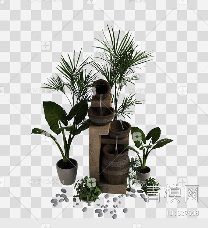 植物水组合3D模型下载【ID:339508】