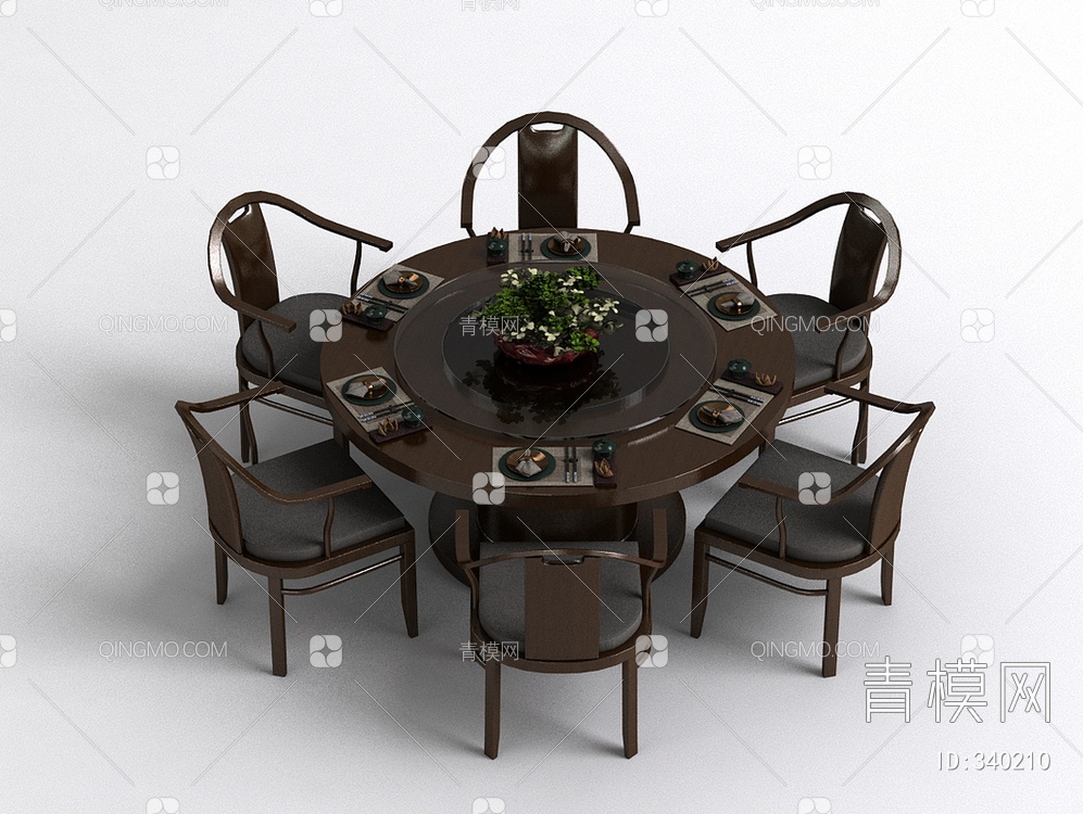 餐桌椅3D模型下载【ID:340210】
