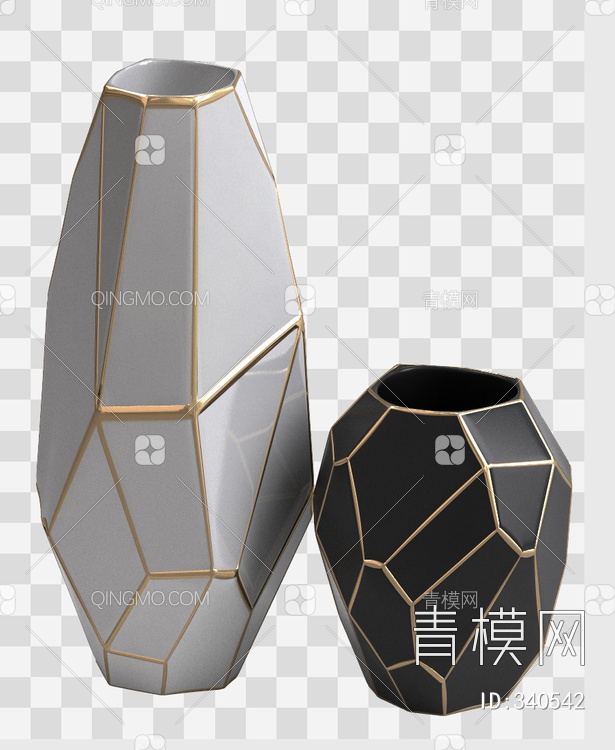 装饰瓶3D模型下载【ID:340542】