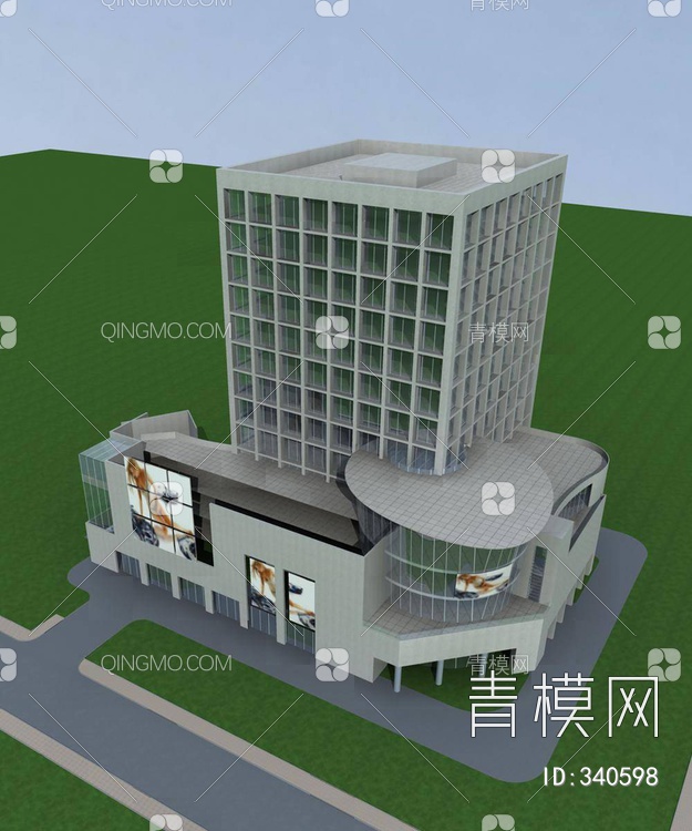 小高层商业办公楼3D模型下载【ID:340598】