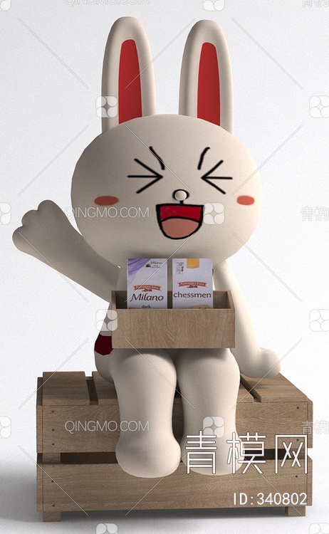 兔基斯玩偶3D模型下载【ID:340802】