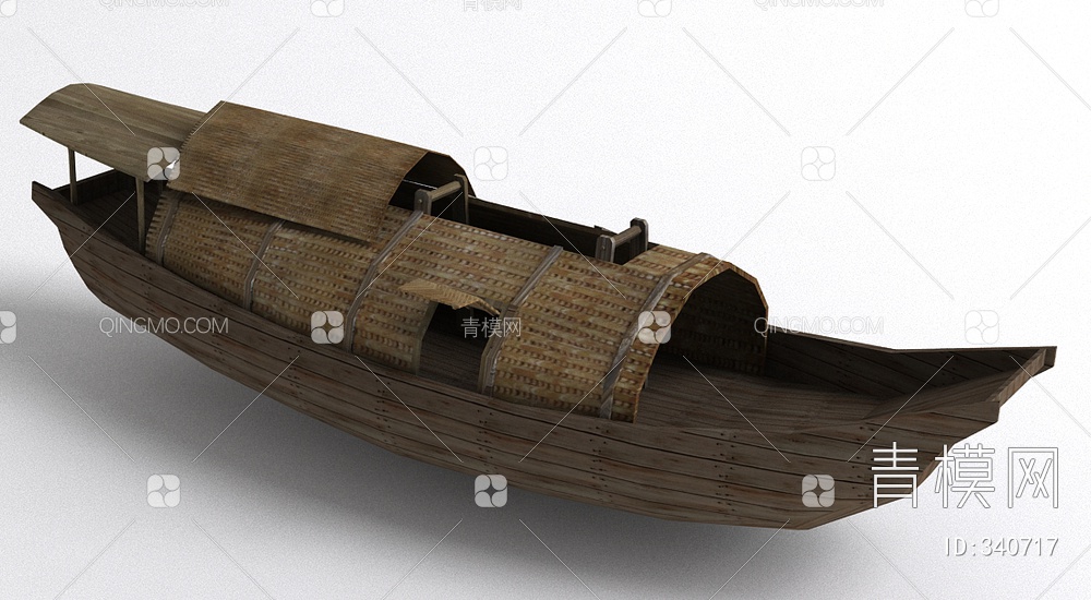 木质渔船3D模型下载【ID:340717】