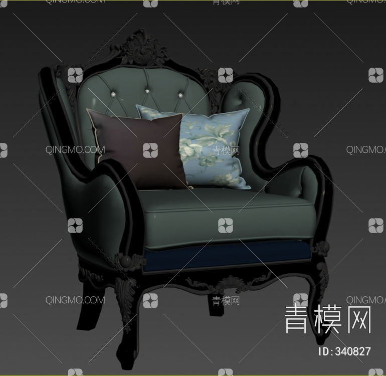单椅3D模型下载【ID:340827】