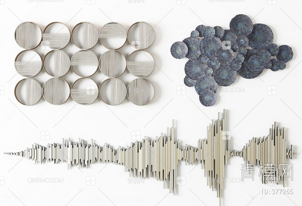 墙饰组合3D模型下载【ID:377265】