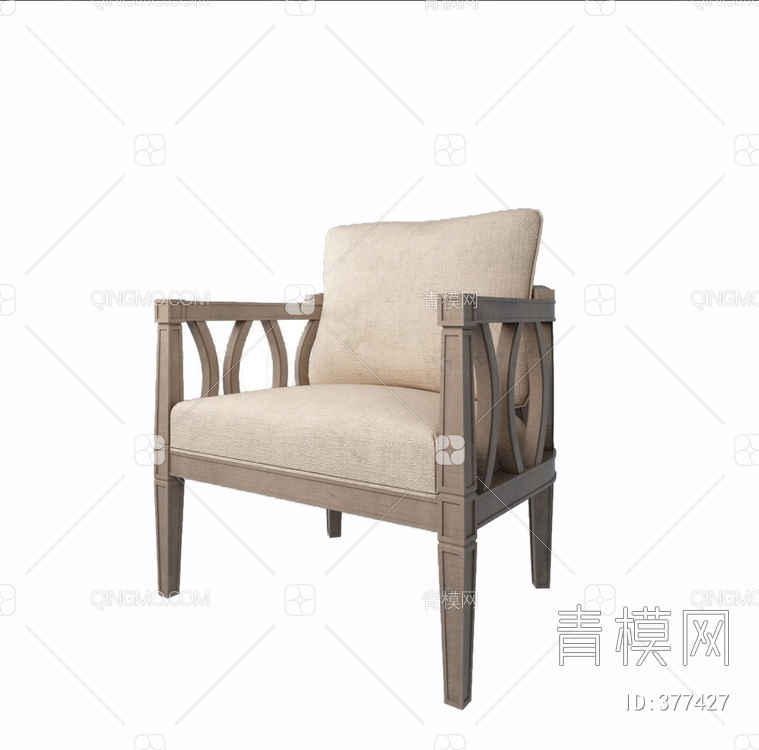 单人椅3D模型下载【ID:377427】