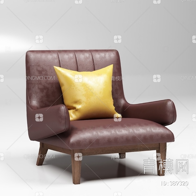 单人沙发3D模型下载【ID:389320】