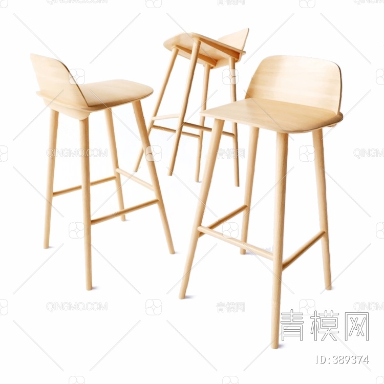 吧椅3D模型下载【ID:389374】