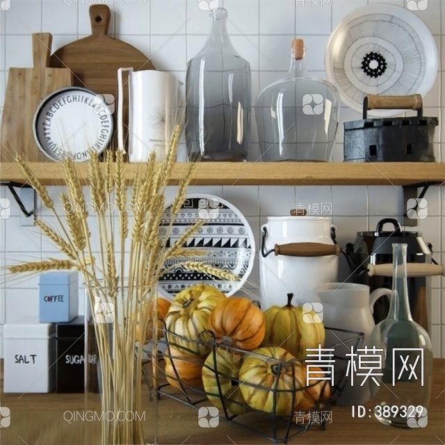 厨房用品3D模型下载【ID:389329】