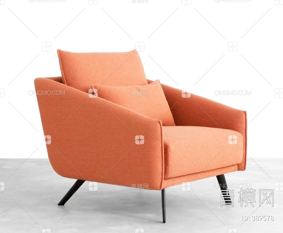 单人沙发3D模型下载【ID:389578】
