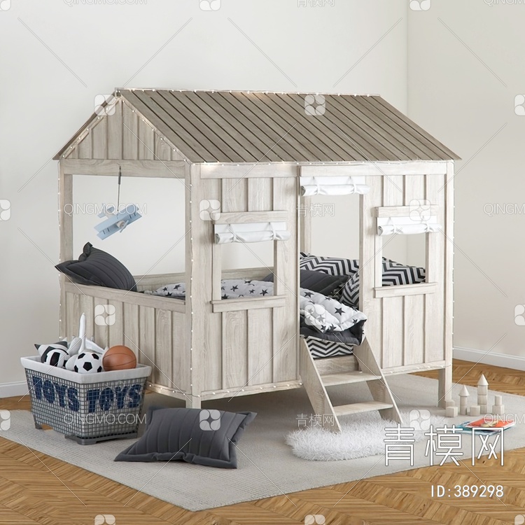儿童床3D模型下载【ID:389298】